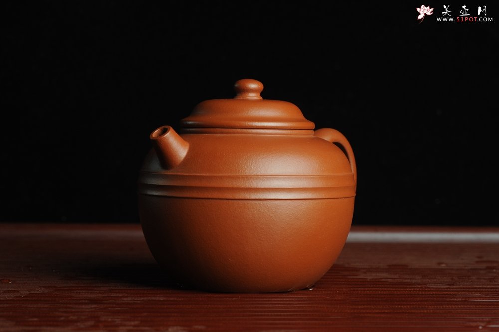 紫砂壶图片：美壶特惠 优质朱泥线玉圆壶 做工精致 仅此一只 - 美壶网