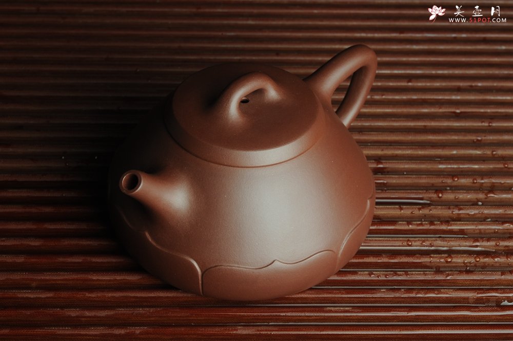 紫砂壶图片：美壶特惠 精致莲花石瓢 茶人醉爱 - 美壶网