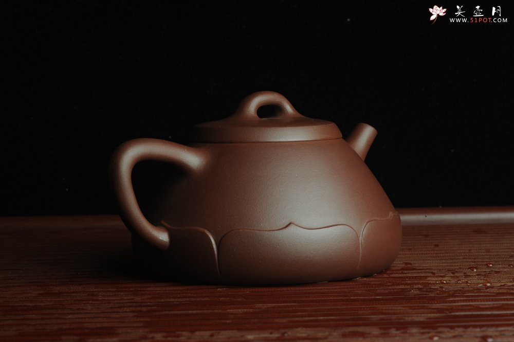 紫砂壶图片：美壶特惠 精致莲花石瓢 茶人醉爱 - 美壶网