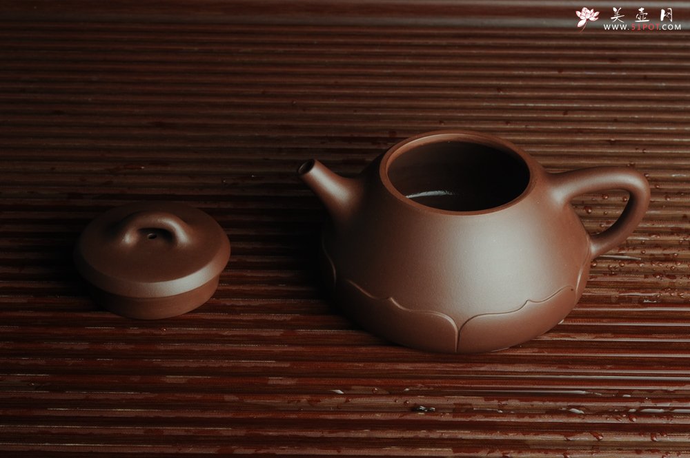 紫砂壶图片：美壶特惠 精致莲花石瓢 茶人醉爱 - 美壶网