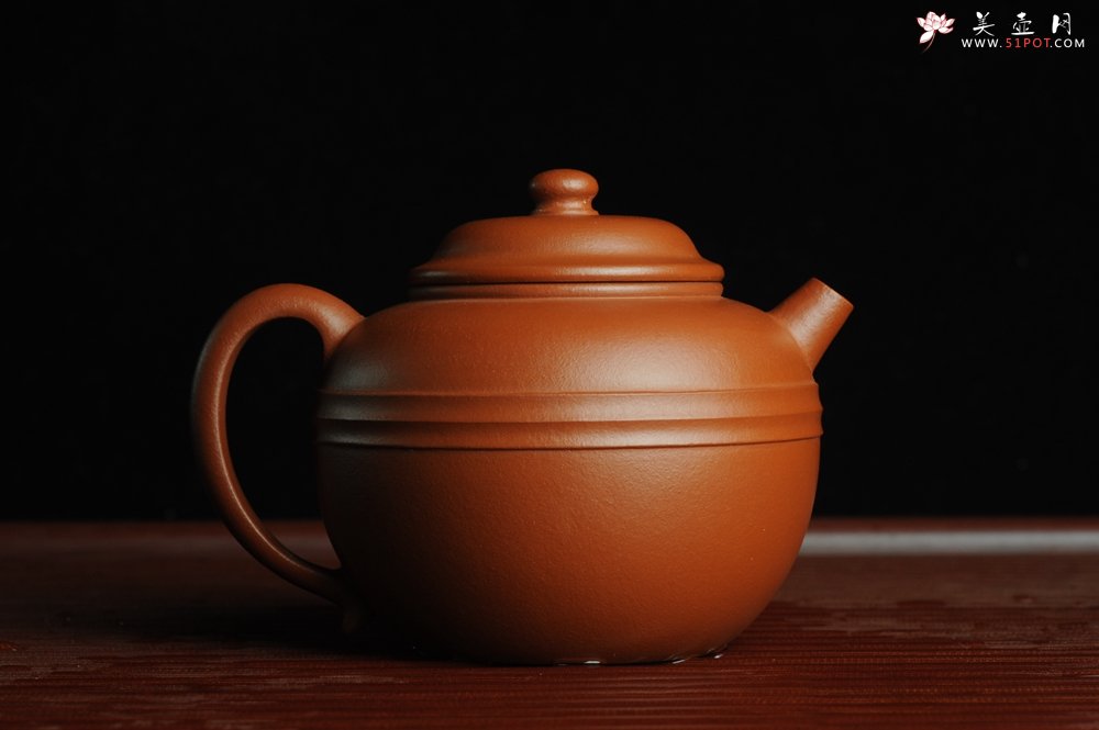 紫砂壶图片：美壶特惠 优质朱泥线玉圆壶 做工精致 仅此一只 - 美壶网