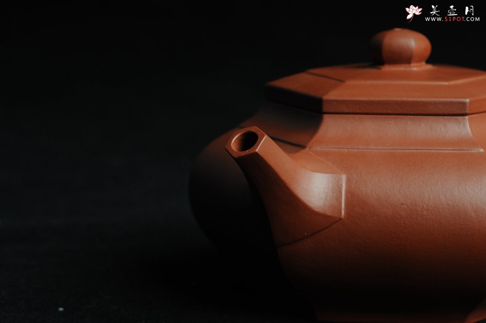 紫砂壶图片：用心之作 优质朱泥全手工大彬六方 工料超好 - 美壶网