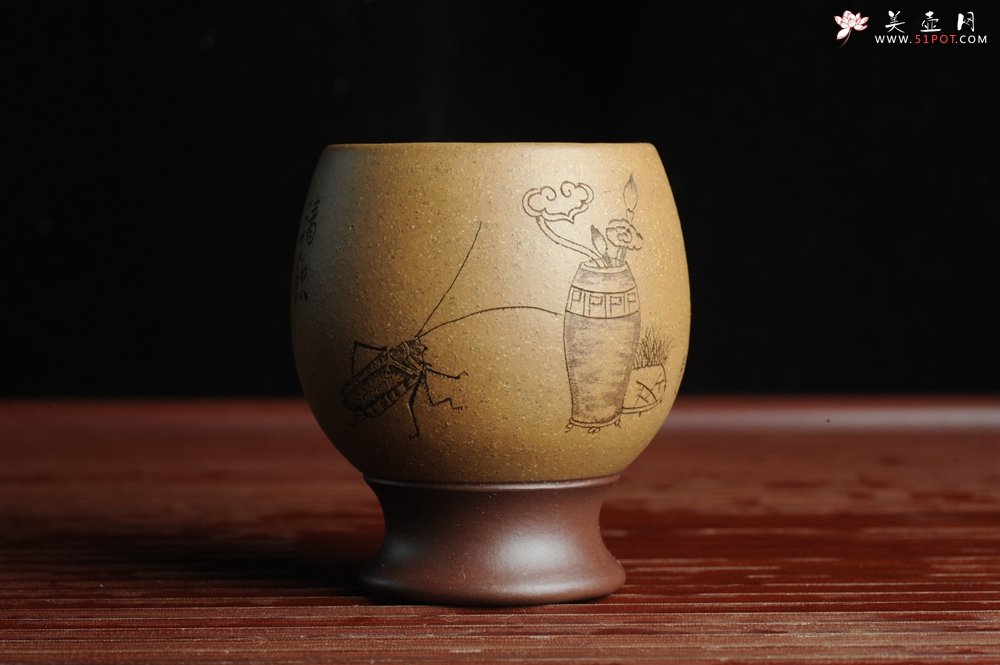 紫砂壶图片：精品紫砂杯 私人定制 紫泥粉段泥 清供文气 手感特扎实 茶人醉爱 每个都不一样 - 美壶网