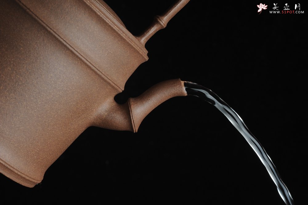 紫砂壶图片：美壶特惠 特好老段泥 精工竹段提梁 挺拔秀雅 - 美壶网