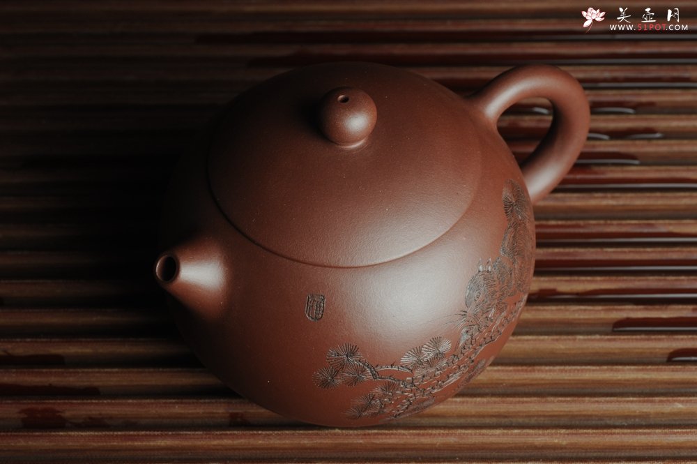 紫砂壶图片：美壶福利特惠 精工西施 精刻松鼠 - 美壶网