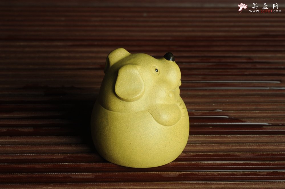 紫砂壶图片：美宠特惠 做工精细茶宠 生动传神~~坐地生财 - 美壶网