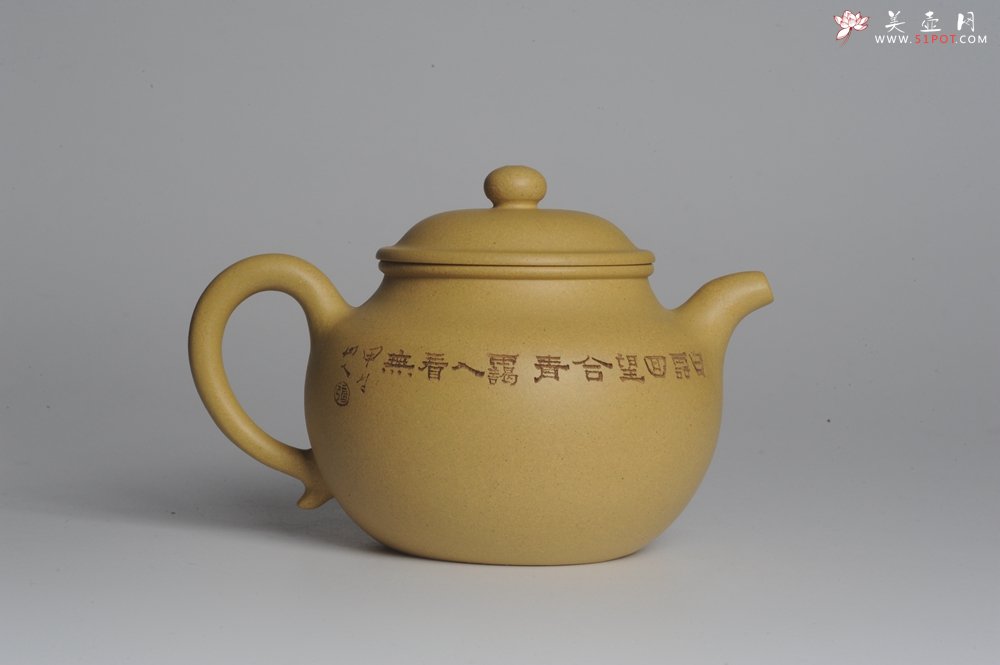 紫砂壶图片：美壶特惠 灰常好的本山段精工山水莲子壶 端庄秀雅 白云回望合 青霭入看无 - 美壶网