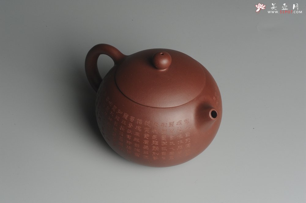 紫砂壶图片：美壶福利特惠 精工心经西施 饱满圆润 陈俊儒即兴装饰 - 美壶网