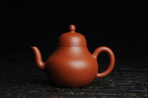 钱晶紫砂壶 端庄秀雅 精致全手工思亭壶  原矿朱泥