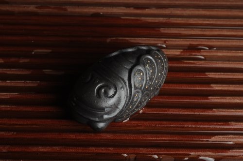 美壶定制紫砂壶 美宠特惠 蝉 知了 手把件茶宠 油性十足 长7cm宽4cm高3cm 原矿黑泥