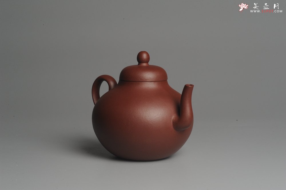 紫砂壶图片：美壶特惠 老红拼泥思亭 小清新 茶人醉爱 - 美壶网
