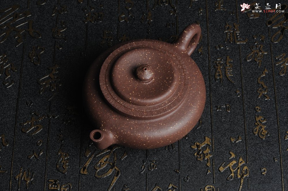 紫砂壶图片：美壶特惠 油润五彩紫泥精致矮莲灯  - 美壶网