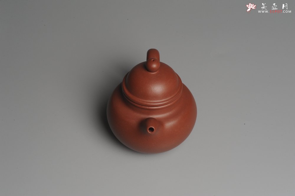 紫砂壶图片：油润底曹青 全手工寿珍掇球 深得老味 做工超好 - 美壶网