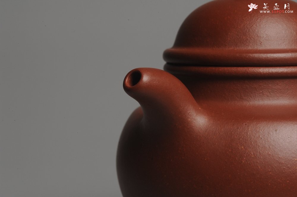 紫砂壶图片：油润底曹青 全手工寿珍掇球 深得老味 做工超好 - 美壶网