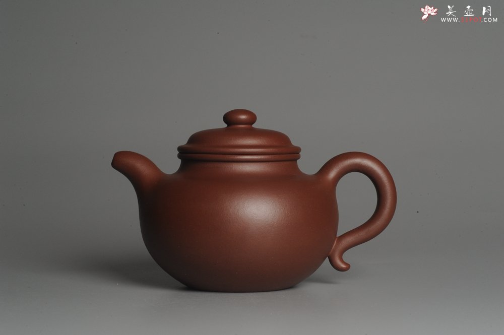 紫砂壶图片：实力派杨欣橙老师全手工大亨莲子 本色清水泥 深得老味 古韵悠悠 - 美壶网