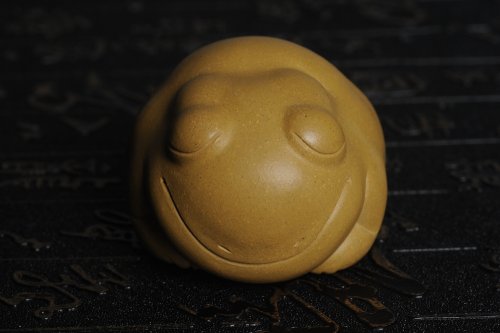 美壶定制紫砂壶 美宠特惠 油润黄金段萌萌蛤蟆茶宠 做工超精致 长6.5cm宽5.5cm高4cm 黄金段