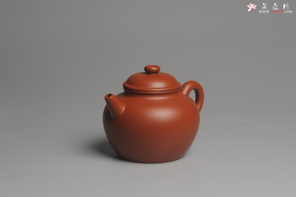 紫砂壶图片：美壶特惠 非铁红色素泥 优质朱泥大彬圈钮 - 美壶网