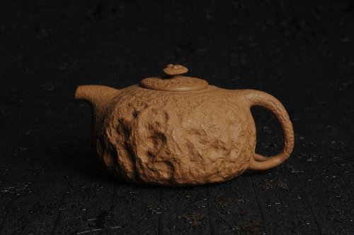 美壶定制紫砂壶 美壶特惠 进步明显全手工黄金段泥灵芝供春壶 龚春 肌理丰富 黄金段