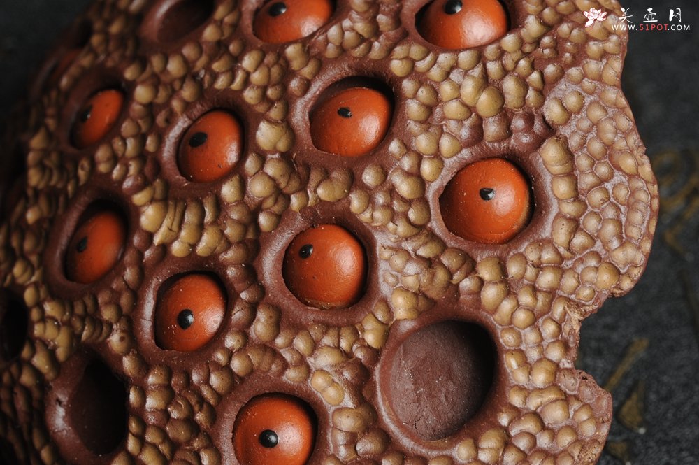 紫砂壶图片：美宠特惠 回馈壶友 精致莲蓬青蛙茶宠 肌理丰富 荷塘情趣 - 美壶网