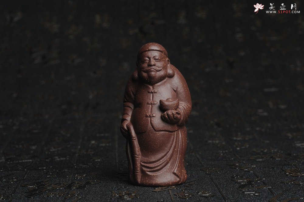 紫砂壶图片：美宠特惠 回馈壶友 精致性价比紫泥老财主茶宠高7.8cm左右 - 美壶网