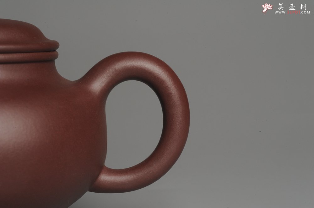 紫砂壶图片：实力派杨欣橙老师全手工紫茄泥大亨掇只 深得其味 泥料灰常油润 - 美壶网