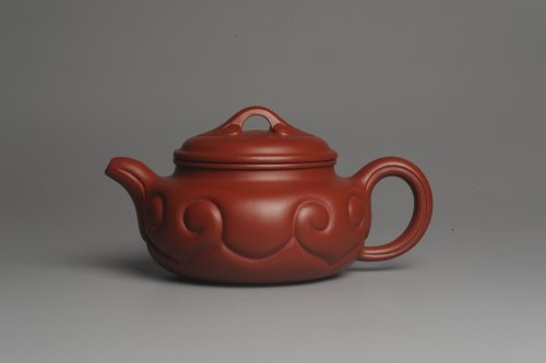 美壶定制紫砂壶 美壶特惠 优质大红袍朱泥 精工仿古如意 大红袍