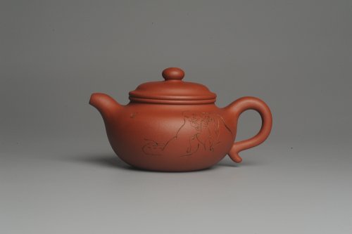 美壶定制老师紫砂壶 美壶特惠 精致小仿古 寻幽 人物刻绘栩栩如生 茶人醉爱 养后温润如玉 原矿清水泥