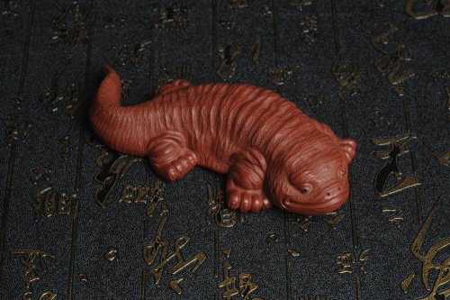 美壶定制紫砂壶 美宠特惠 回馈壶友 精致性价比大红袍朱泥娃娃鱼茶宠 憨厚可爱 长12.5cm高2.5cm左右 大红袍