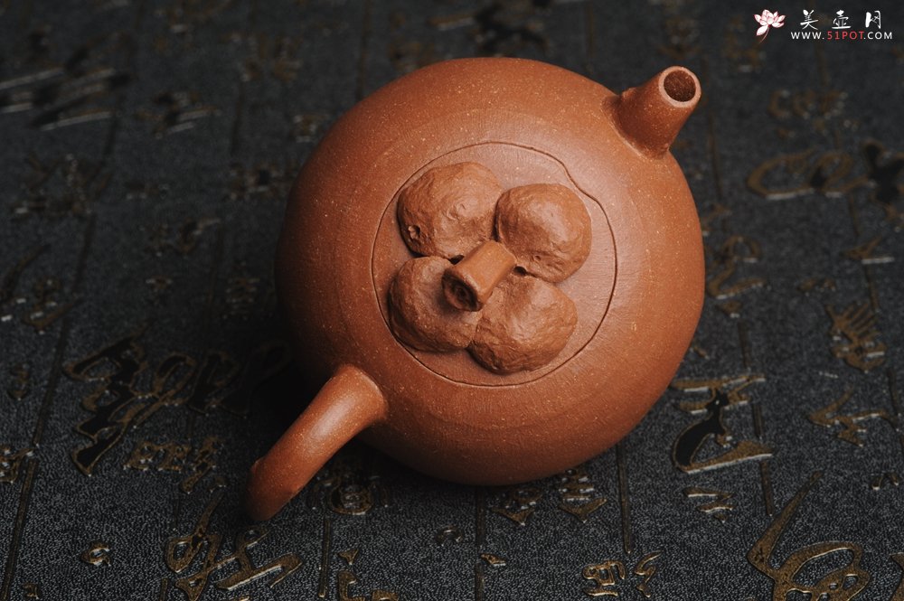 紫砂壶图片：美壶特惠 精致卡盖全手工油润降坡泥仿生小花货 山竹 - 美壶网