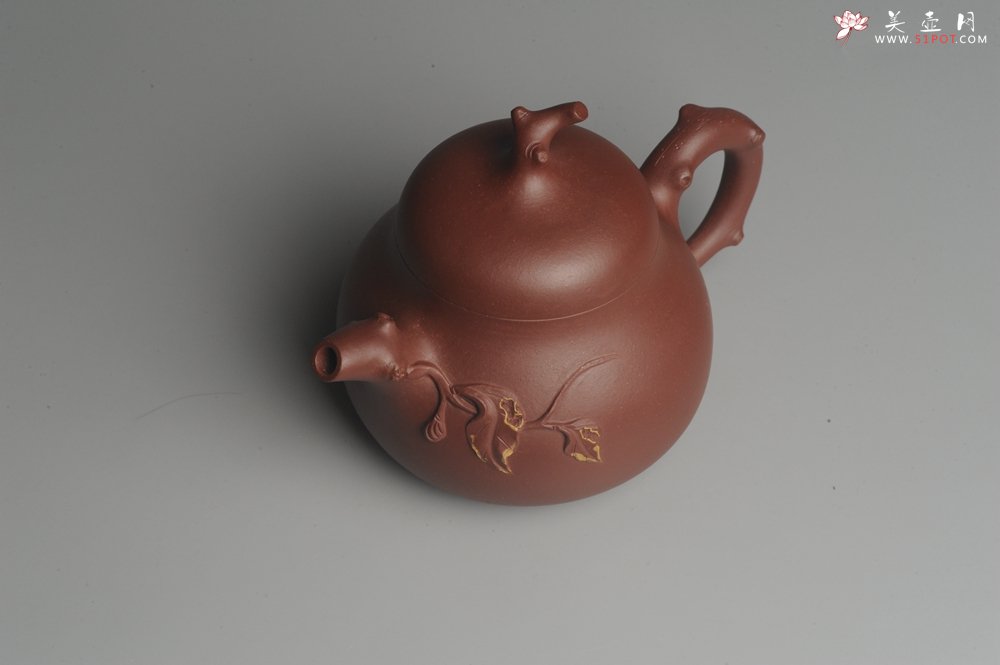 紫砂壶图片：美壶特惠 精致小花货瓜熟蒂落 - 美壶网