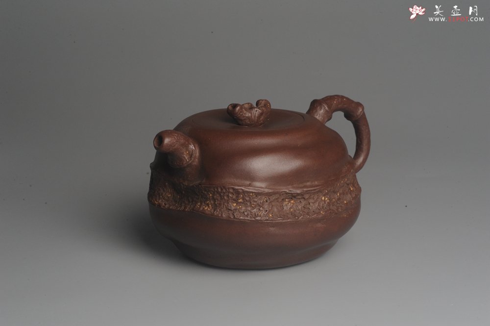 紫砂壶图片：潘丹初全手新作 道法自然 妙趣横生 原创溪竹 - 美壶网