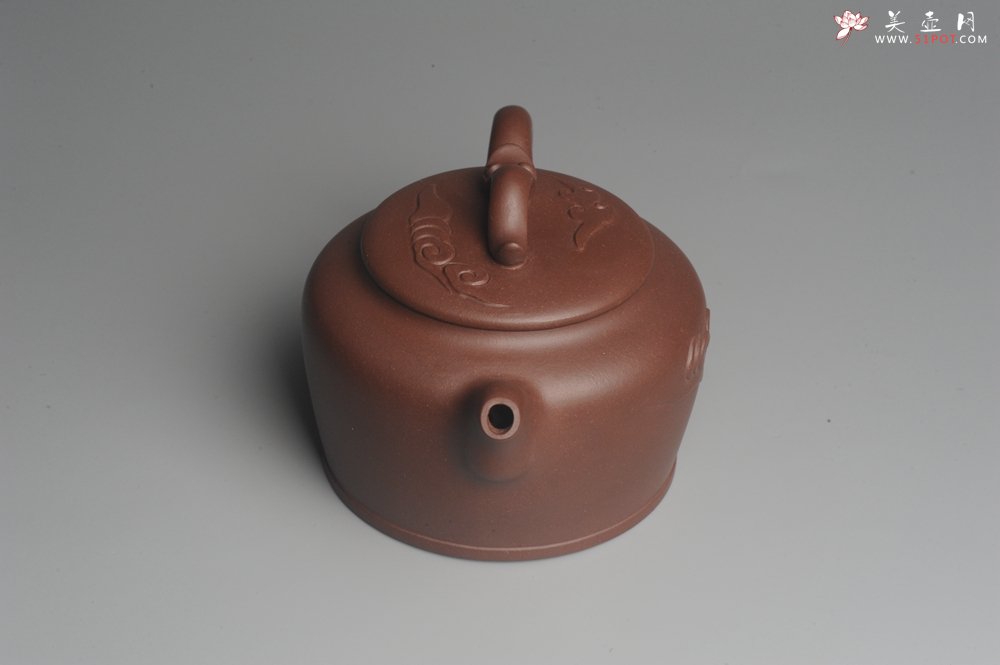 紫砂壶图片：美壶特惠 一厂拼紫泥 精致云意壶 头顶祥云 好兆头 - 美壶网