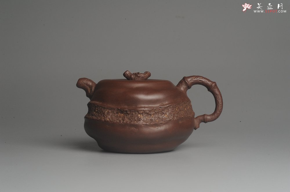 紫砂壶图片：潘丹初全手新作 道法自然 妙趣横生 原创溪竹 - 美壶网