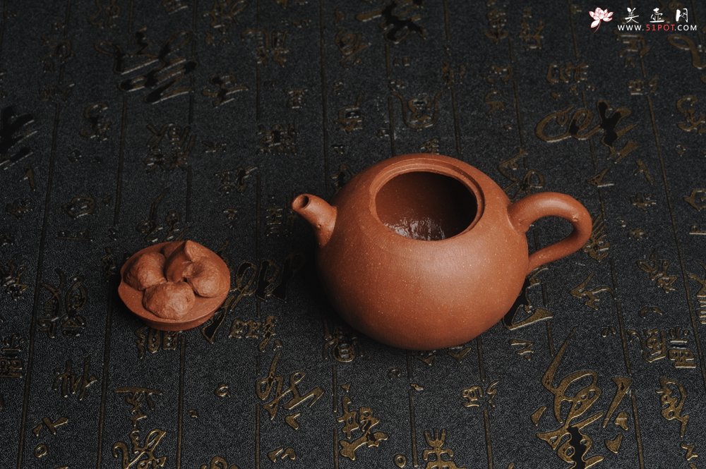 紫砂壶图片：美壶特惠 精致卡盖全手工油润降坡泥仿生小花货 山竹 - 美壶网