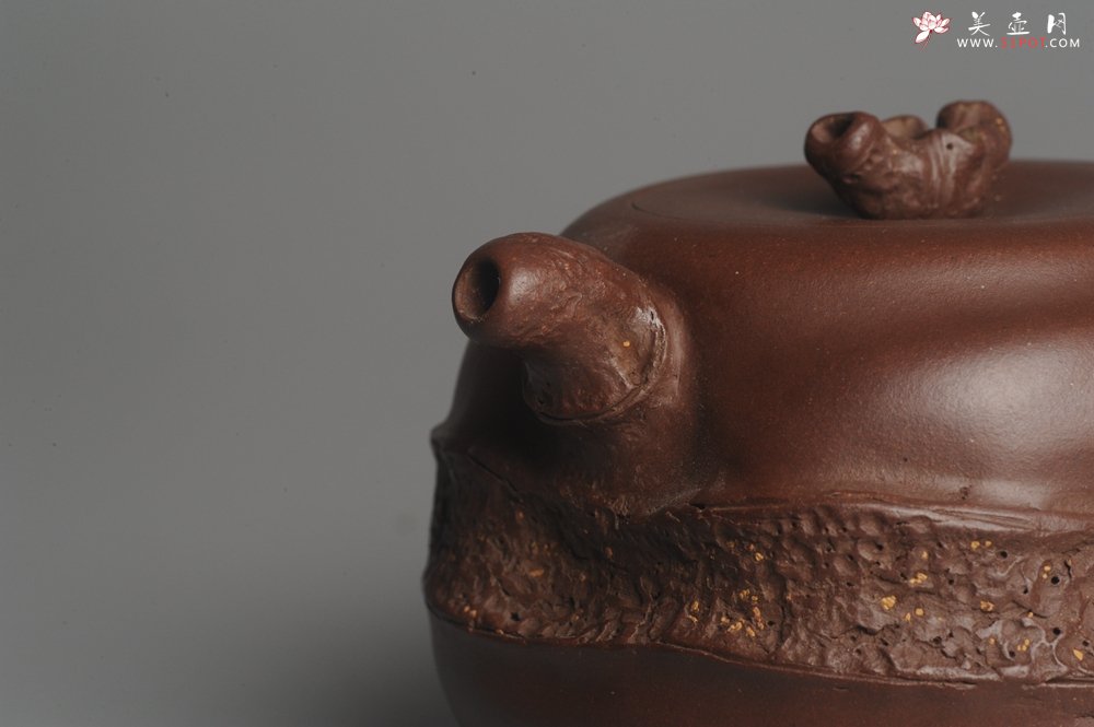 紫砂壶图片：潘丹初全手新作 道法自然 妙趣横生 原创溪竹 - 美壶网