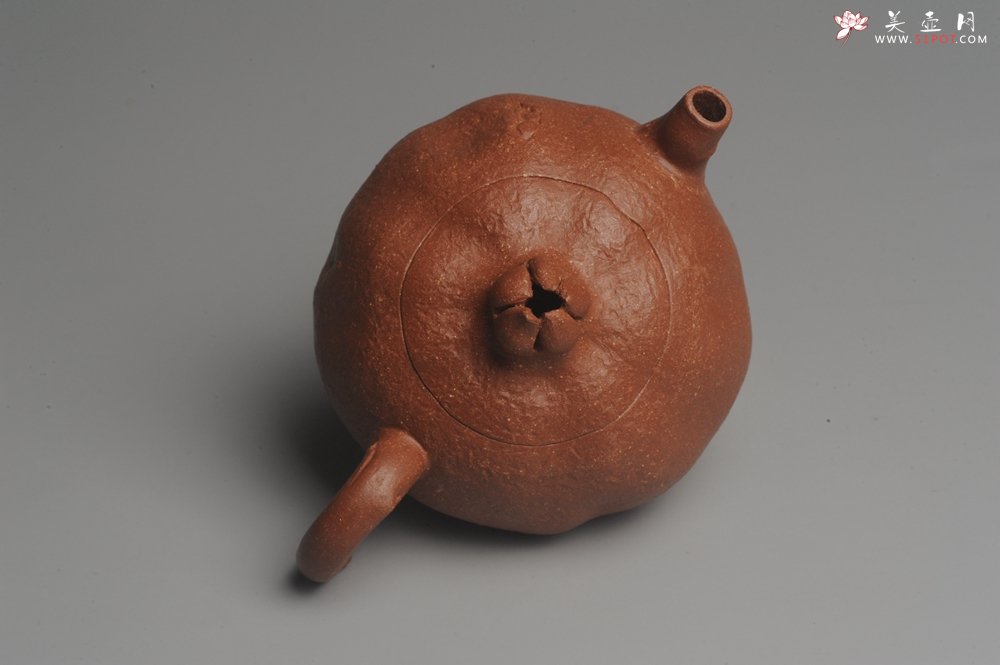 紫砂壶图片：美壶特惠 油润降坡泥精致卡盖全手工仿生石榴壶 - 美壶网