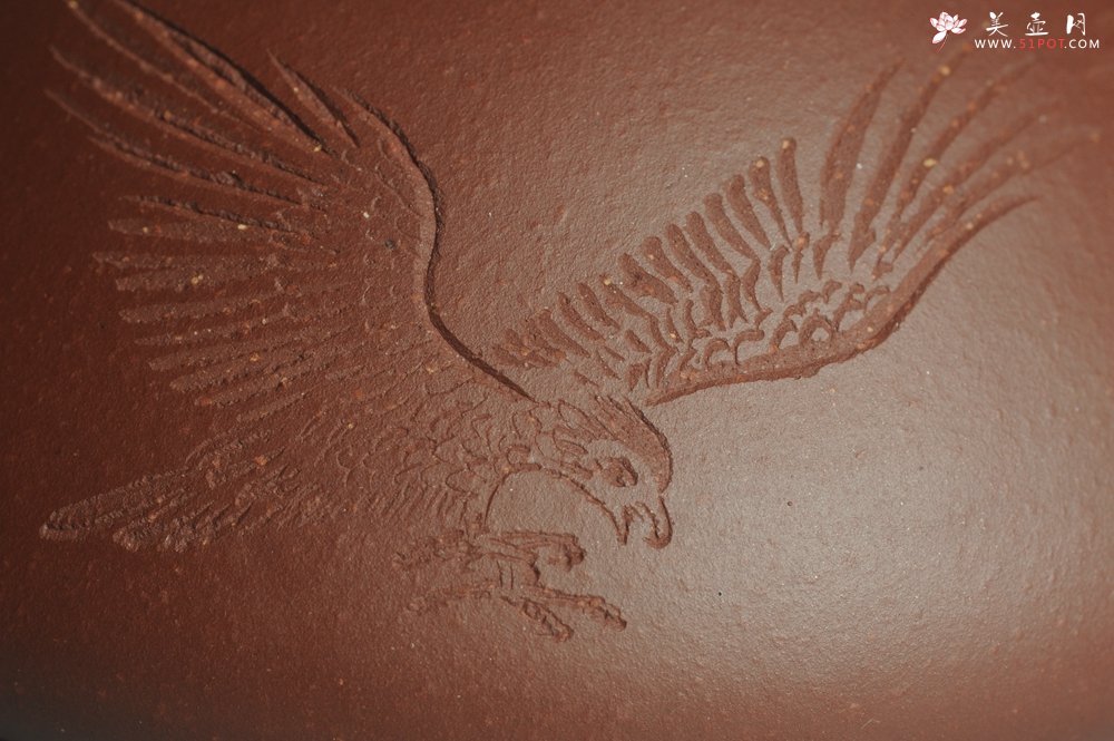 紫砂壶图片：美壶特惠 原矿红拼泥精致做工纳瓢 石瓢 大展鸿图 养后特油润 茶人醉爱 - 美壶网