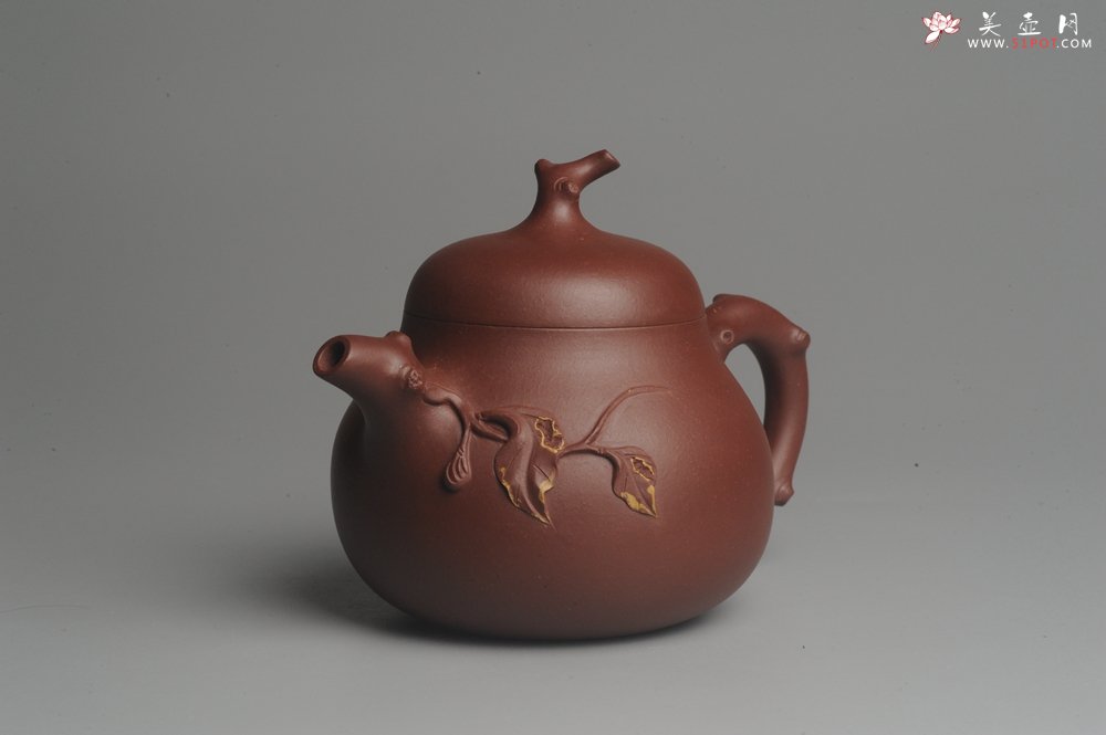 紫砂壶图片：美壶特惠 精致小花货瓜熟蒂落 - 美壶网