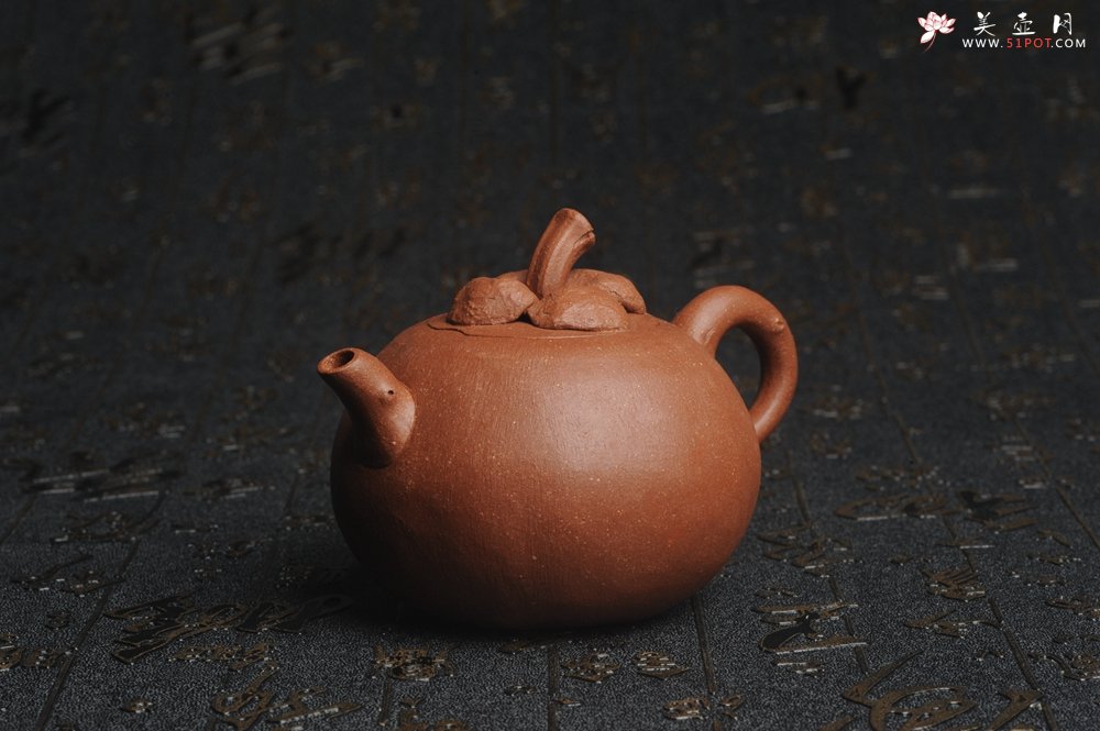 紫砂壶图片：美壶特惠 精致卡盖全手工油润降坡泥仿生小花货 山竹 - 美壶网
