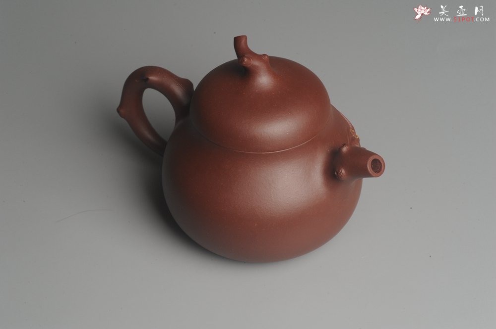 紫砂壶图片：美壶特惠 精致小花货瓜熟蒂落 - 美壶网