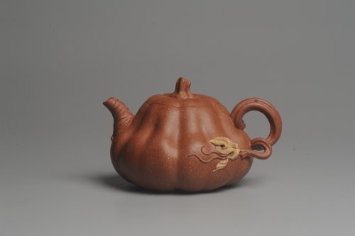 美壶定制紫砂壶 美壶特惠 油润降坡泥精致卡盖全手工仿生小南瓜 原矿降坡泥