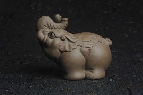 美壶定制紫砂壶 美宠特惠 回馈壶友 精工太平有象茶宠 长11cm宽6cm高7cm 老段泥