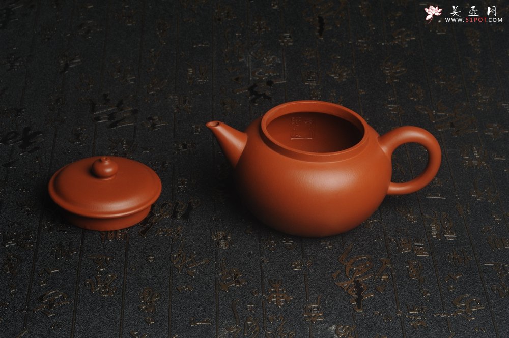 紫砂壶图片：美壶特惠 完美品 超精工朱泥大亨水平壶 茶人醉爱 - 美壶网