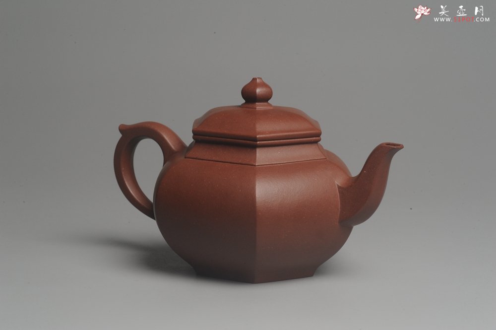 紫砂壶图片：实力派张海艳全手工小品笑樱壶 做工灰常精致 线面挺括 - 美壶网