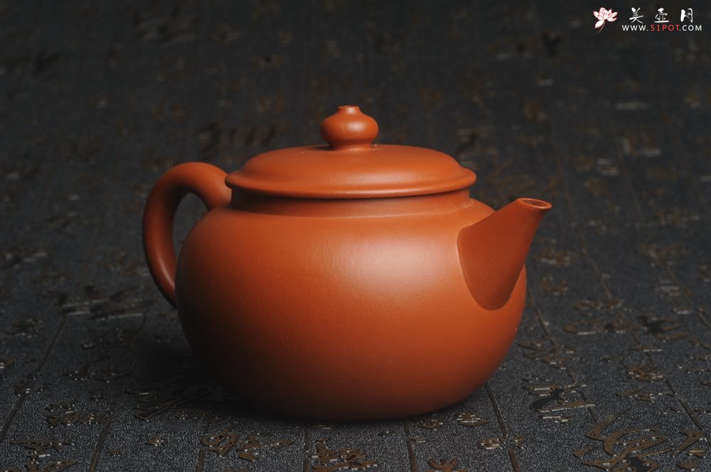 紫砂壶图片：美壶特惠 完美品 超精工朱泥大亨水平壶 茶人醉爱 - 美壶网