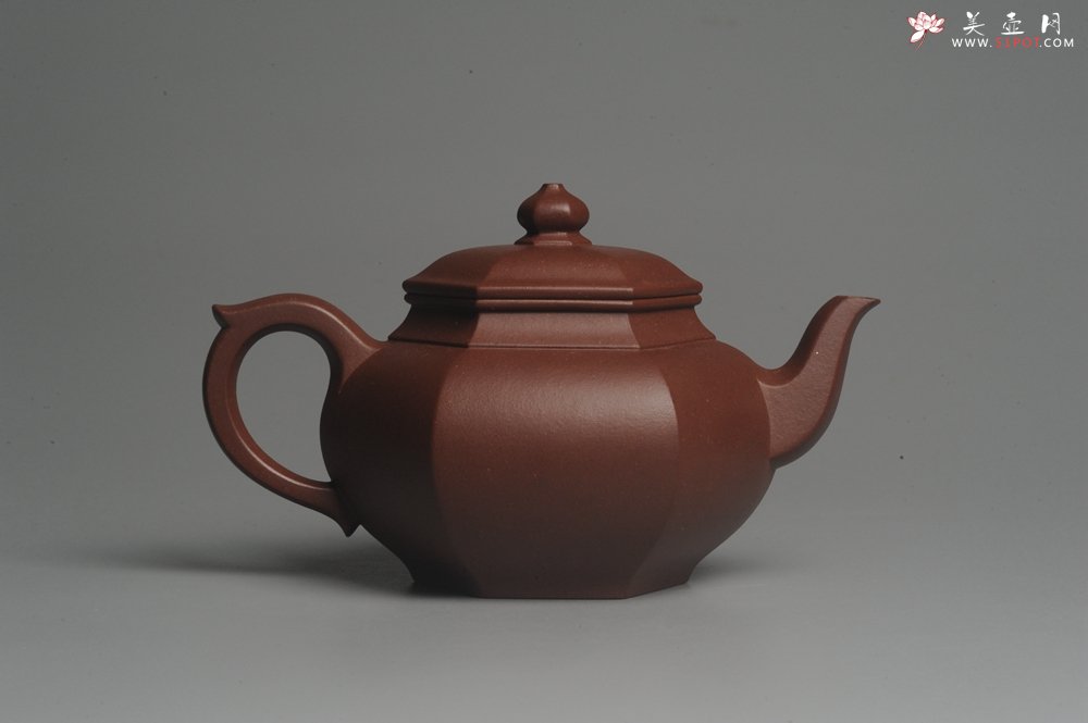 紫砂壶图片：实力派张海艳全手工小品笑樱壶 做工灰常精致 线面挺括 - 美壶网