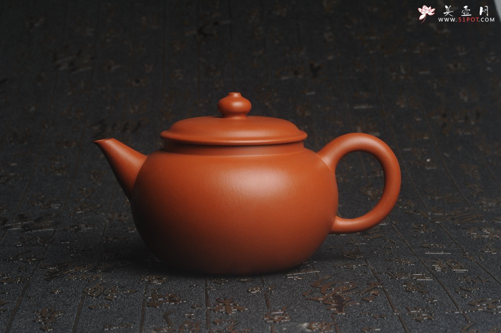 紫砂壶图片：美壶特惠 完美品 超精工朱泥大亨水平壶 茶人醉爱 - 美壶网