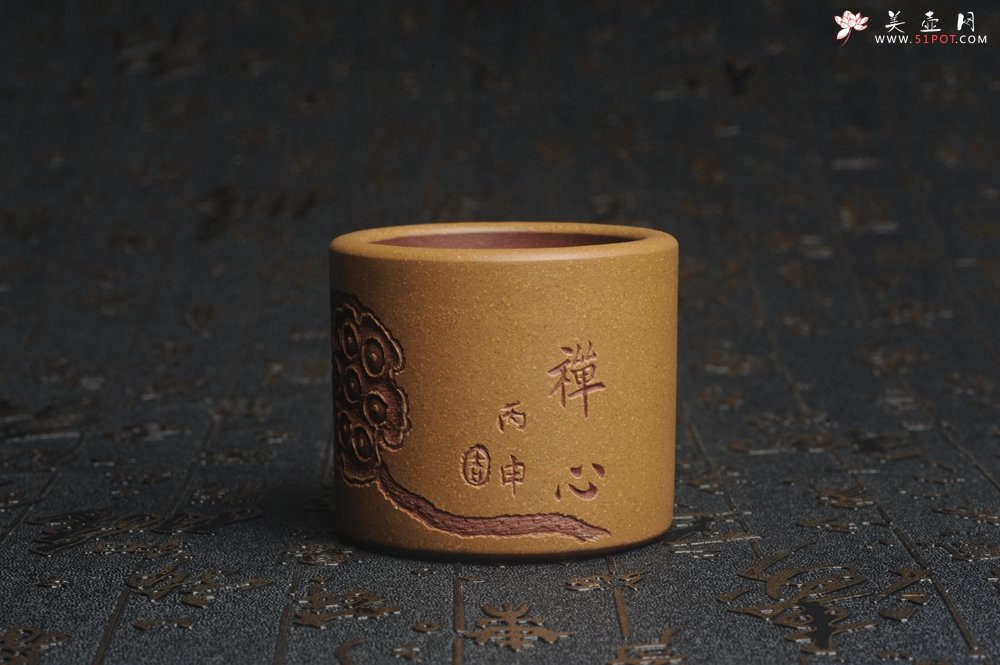 紫砂壶图片：美杯特惠 精品好泥好工好刻雅致厚实品茗杯 缸杯 莲蓬禅心杯 - 美壶网