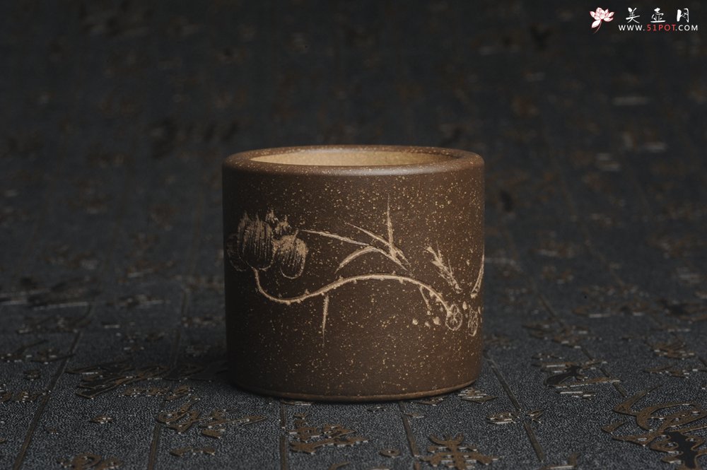 紫砂壶图片：美杯特惠 精品好泥好工好刻雅致厚实品茗杯 缸杯 鱼乐杯 - 美壶网