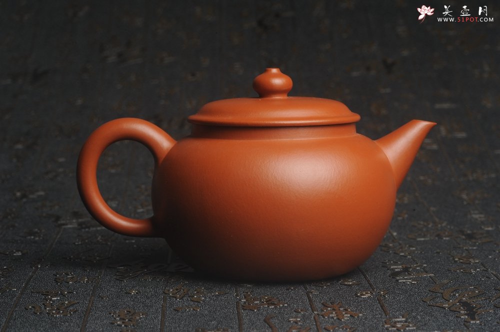紫砂壶图片：美壶特惠 完美品 超精工朱泥大亨水平壶 茶人醉爱 - 美壶网